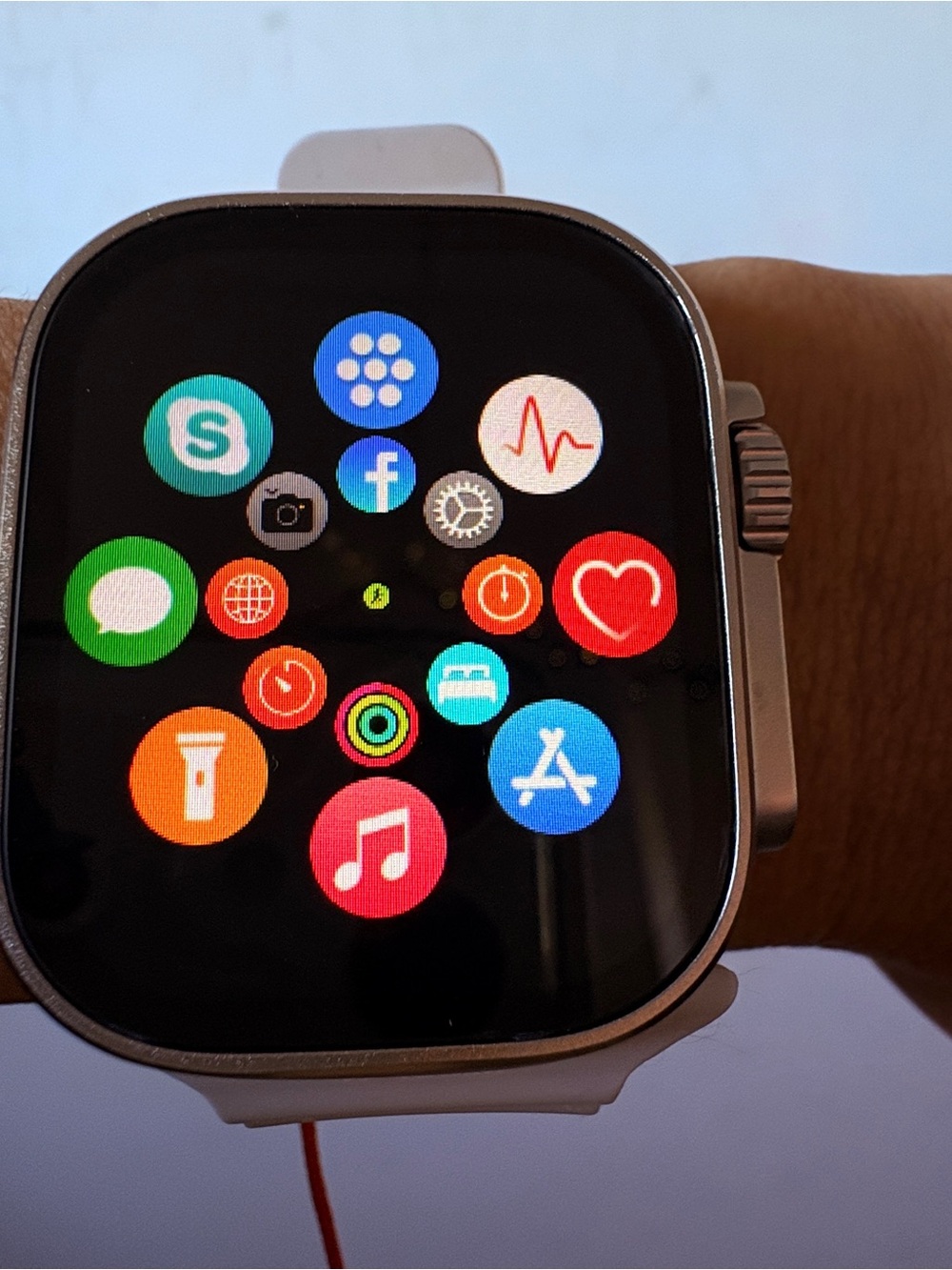 Smartwatch with White Sport Band